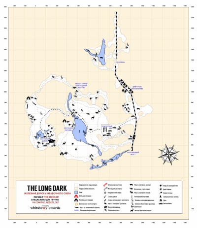 Карта The Long Dark - Разбитая железная дорога